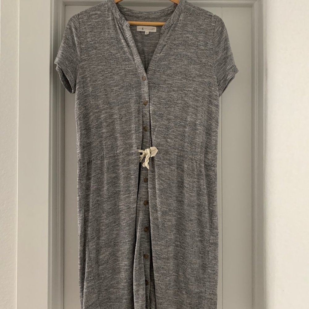 Lou & Grey + Loft Grey Short Sleeve Dress